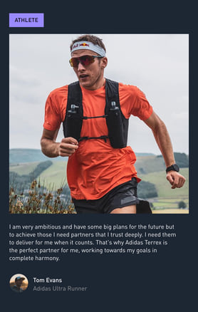 Athlete card: Tom Evans, Adidas Ultra Runner