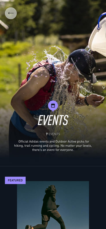 Events: official Adidas events and Outdooractive picks