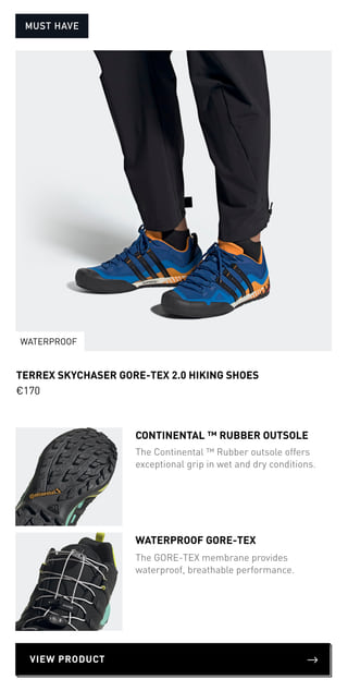 Must have: Terrex Skychaser hiking shoes with feature details