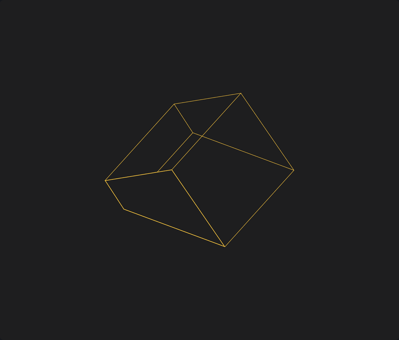 Wireframe shape from the Terrex graphic language