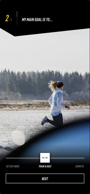 Question 2: my main goal is to train and pace, set on a slider