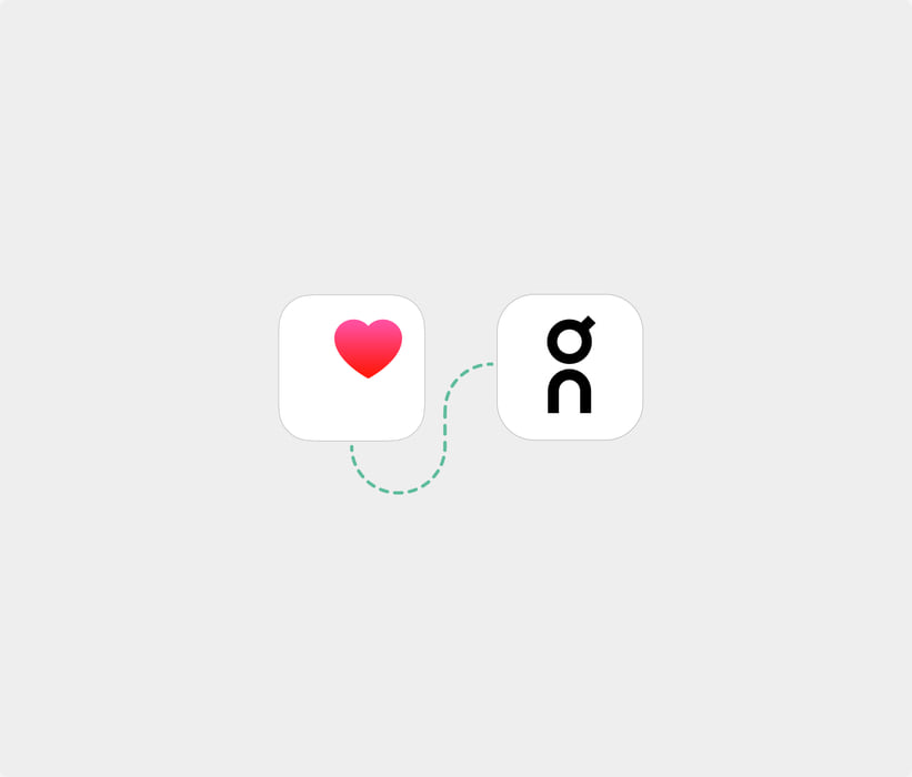 On and Apple Health connected