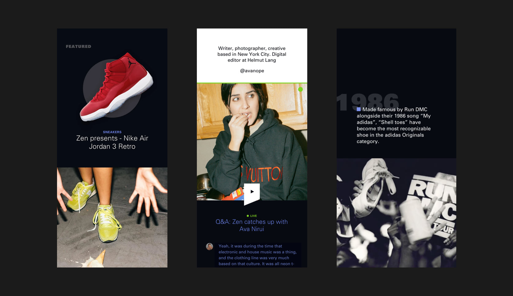 Zen sneaker stories on mobile: Air Jordan 3 Retro and the history of the shoe
