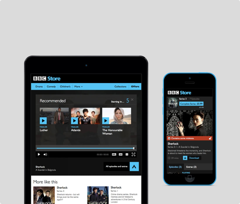 BBC Store on iPad and iPhone