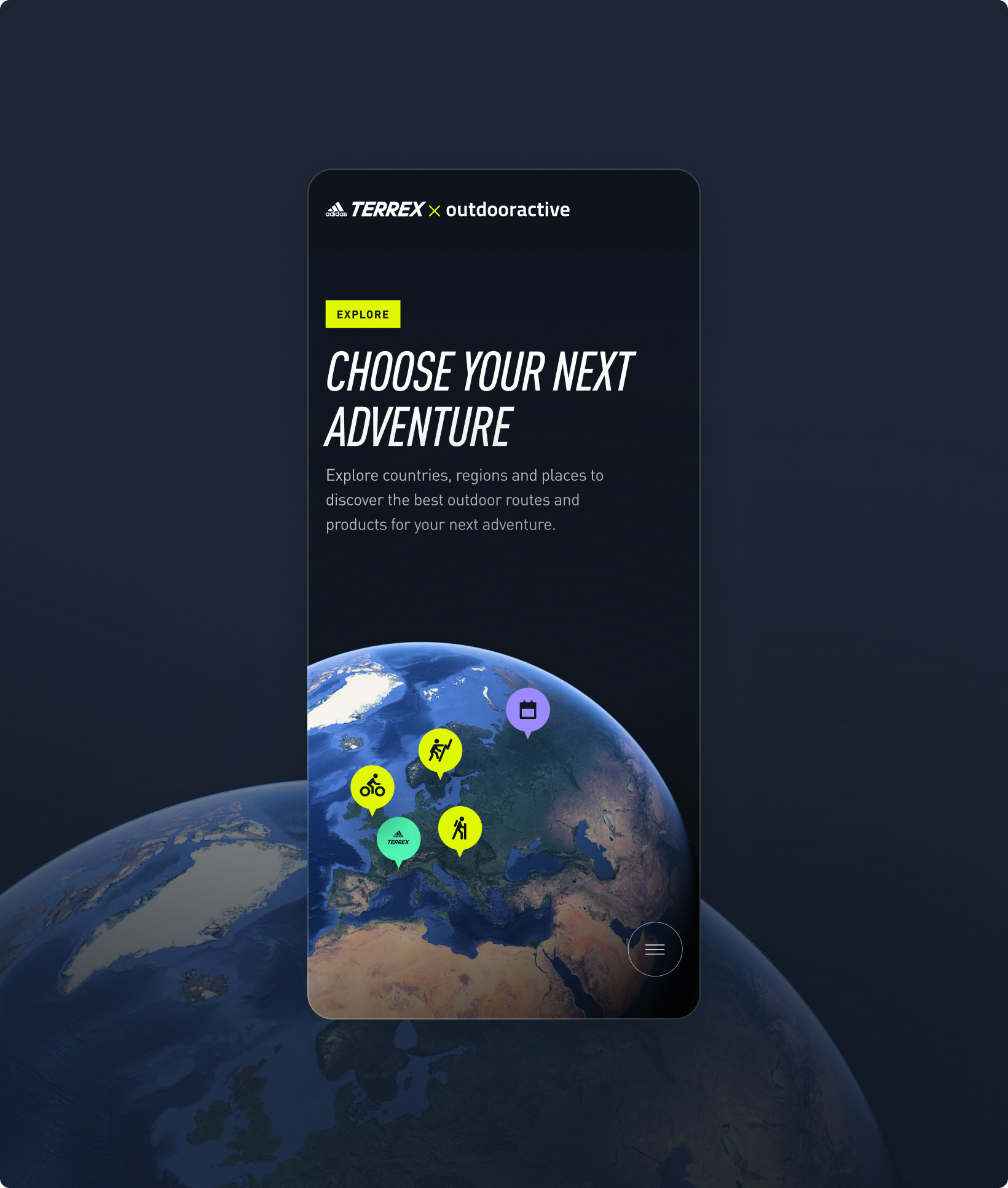 Terrex × Outdooractive: Choose your next adventure