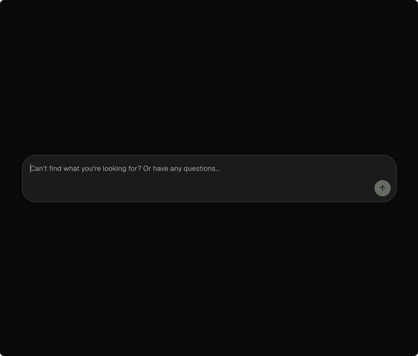 Ask the agent: the chat input