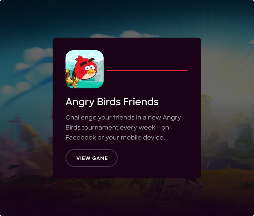 Angry Birds Friends game card