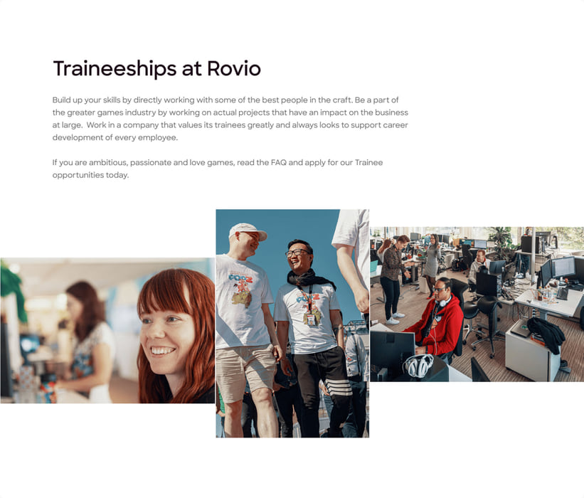 Traineeships at Rovio