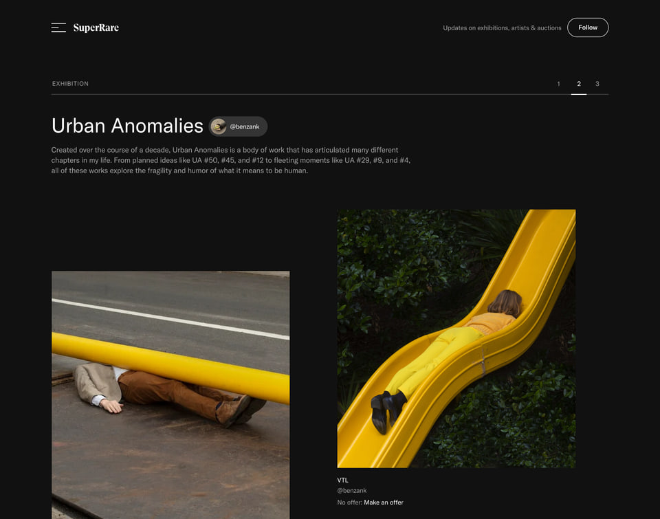 Urban Anomalies exhibition page